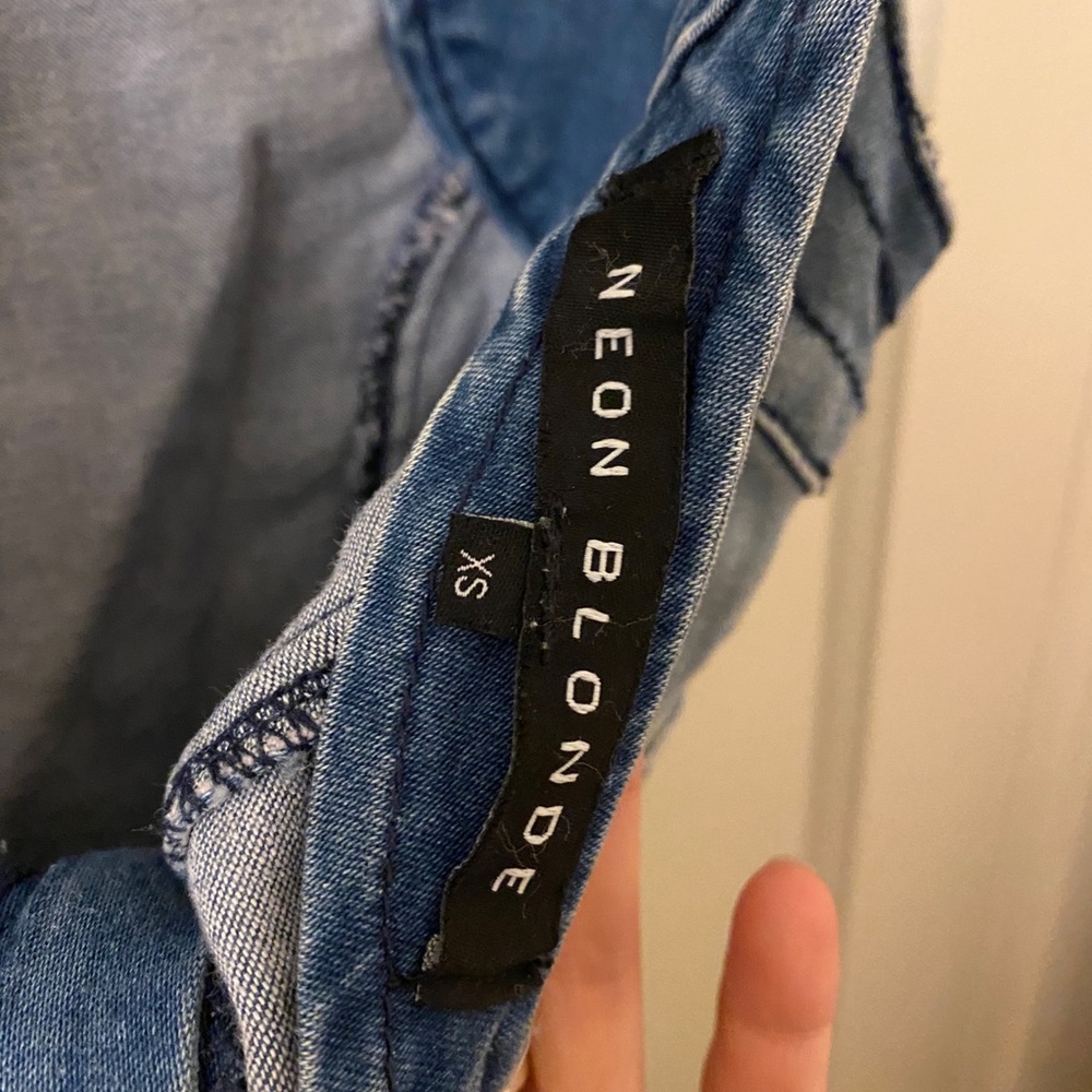 NEON BLONDE jean dress